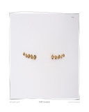 Pebble Ear Climbers, pair laid flat on a white background, solid 18k gold pebble-shaped ear climbers with a segmented textured design. Tarnish-resistant and made for everyday wear — Maya & Mason handcrafted fine jewellery.